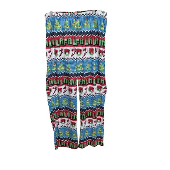 Ugly Christmas Pants With Festive Patterns & Elastic Waist NWOT - Picture 1 of 6